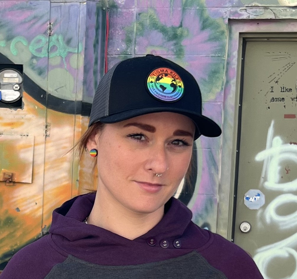 Stigmakills™ Trucker Hat - with pride support rainbow patch