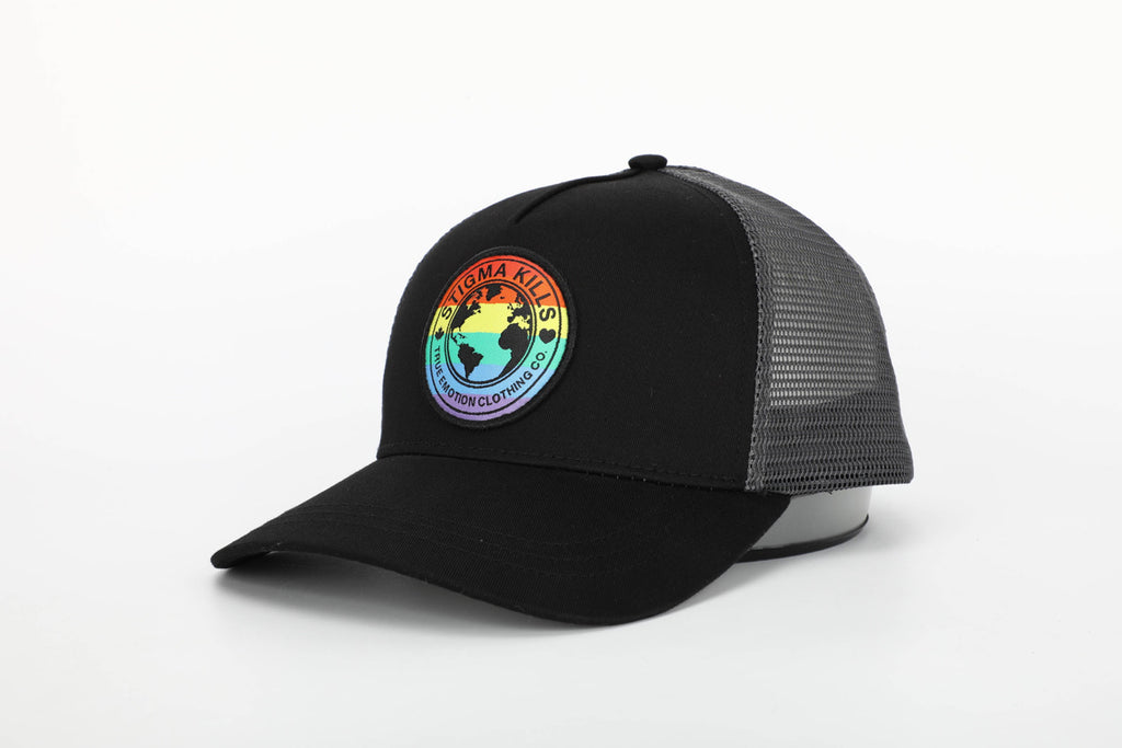 Stigmakills™ Trucker Hat -with pride support rainbow patch