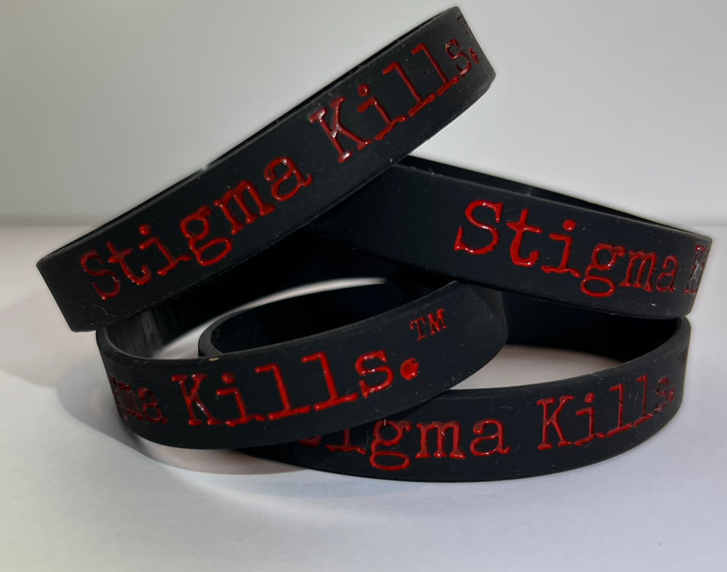 Stigmakills™ Wristband - Black with red