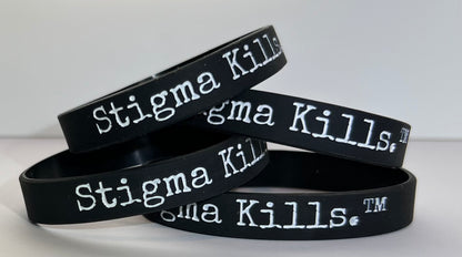 Stigmakills™ Wristband - Black with white